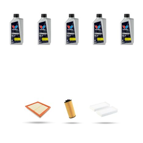 Kit tagliando 3 FILTRI e 5L OLIO compatibile con bmw x1 (F48) 18i 100kw dal 2015