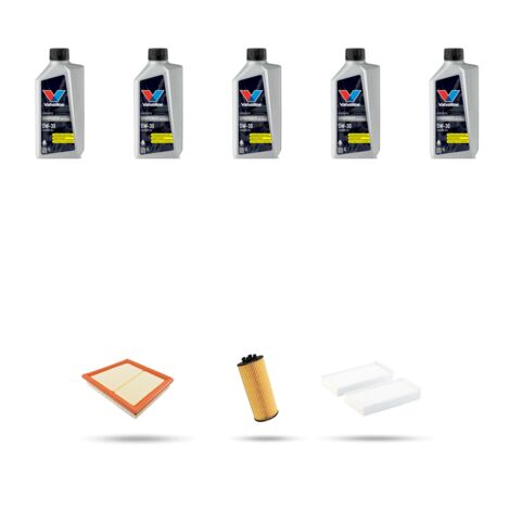 Kit tagliando 3 FILTRI e 5L OLIO compatibile con Bmw x2 (F39) 18i 103kw dal 2018