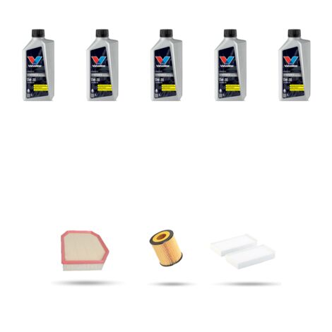 Kit tagliando 3 FILTRI e 5L OLIO compatibile con Bmw x3 (F25) 20ix 135kw dal 2011 al 2017