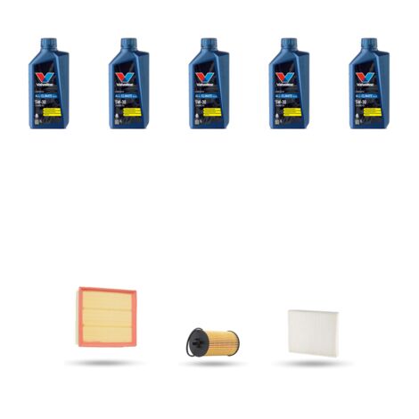 Kit tagliando 3 FILTRI e 5L OLIO compatibile con Chevroelt Trax 1.6 85kw dal 2013
