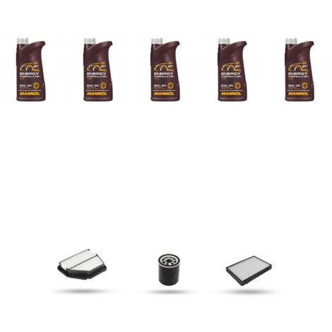 Kit tagliando 3 FILTRI e 5L OLIO compatibile con Chevrolet Captiva 2.4 100kw dal 2006 al 2011