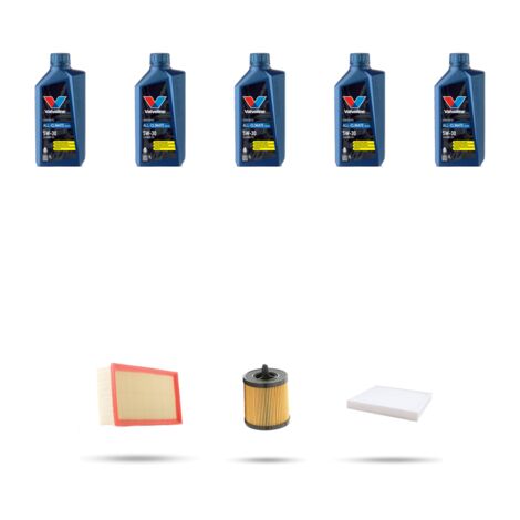 Kit tagliando 3 FILTRI e 5L OLIO compatibile con Chevrolet HHR 2.4 16V 125KW dal 2008 al 2011