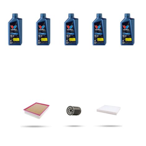 Kit tagliando 3 FILTRI e 5L OLIO compatibile con Chrysler Sebring 2.0 115kw dal 2007