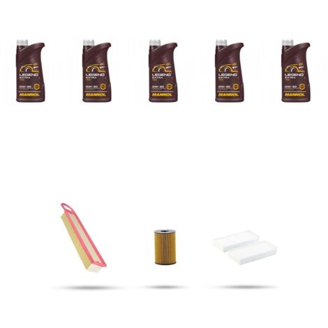 Kit tagliando 3 FILTRI e 5L OLIO compatibile con Citroen Berlingo II 1.6 VTI 88kw dal 2009
