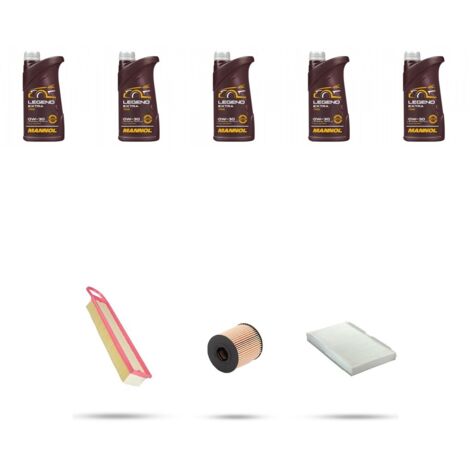 Kit tagliando 3 FILTRI e 5L OLIO compatibile con Citroen C4 1.6 16v vti 88kw dal 2008 al 2010