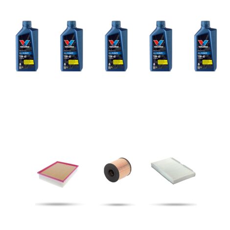 Kit tagliando 3 FILTRI e 5L OLIO compatibile con Citroen C4 2.0 16v automatic 103kw dal 2004 al 2010