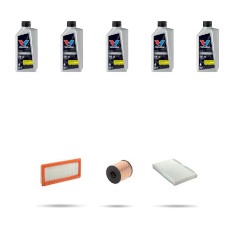 Kit tagliando 3 FILTRI e 5L OLIO compatibile con Citroen C4 II 1.6 thp 115kw dal 2010