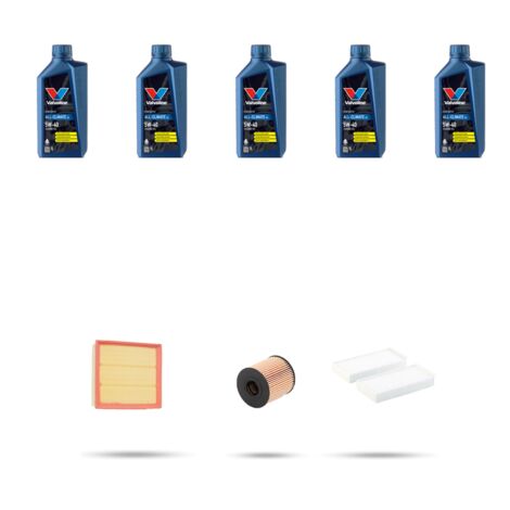 Kit tagliando 3 FILTRI e 5L OLIO compatibile con Citroen C4 Picasso 2.0 16v 103kw dal 2006