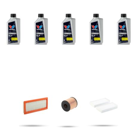 Kit tagliando 3 FILTRI e 5L OLIO compatibile con Citroen C4 Picasso II 1.6 THP 115kw dal 2013