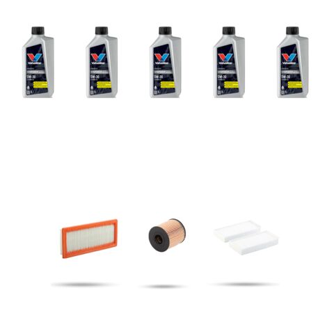 Kit tagliando 3 FILTRI e 5L OLIO compatibile con Citroen C4 Picasso II 1.6 THP 121kw dal 2014