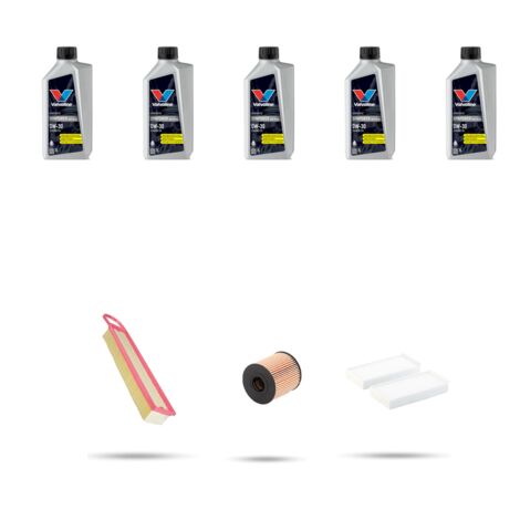 Kit tagliando 3 FILTRI e 5L OLIO compatibile con Citroen C4 Picasso II 1.6 VTI 88kw dal 2013