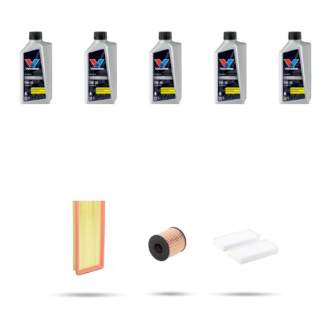 Kit tagliando 3 FILTRI e 5L OLIO compatibile con Citroen C4 Space Tourer 1.6 THP 133kw dal 2018