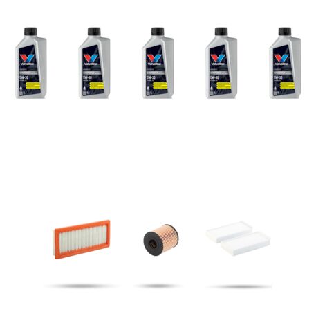 Kit tagliando 3 FILTRI e 5L OLIO compatibile con Citroen C5 Aircross 1.6 hybrid 133kw dal 2022
