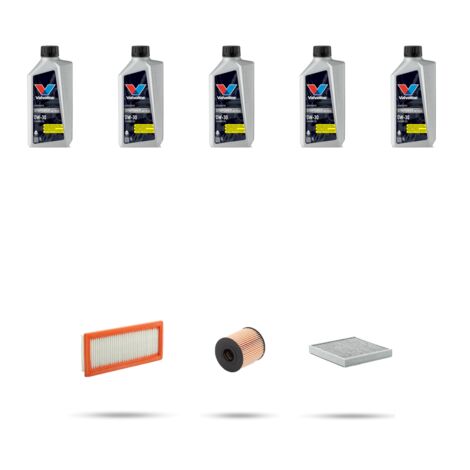 Kit tagliando 3 FILTRI e 5L OLIO compatibile con Citroen C5 III 1.6 THP 115kw dal 2009