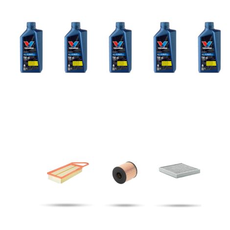 Kit tagliando 3 FILTRI e 5L OLIO compatibile con Citroen C5 III 1.8 16v 92kw dal 2008