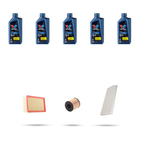 Kit tagliando 3 FILTRI e 5L OLIO compatibile con Citroen C8 2.0 16v 103kw dal 2002