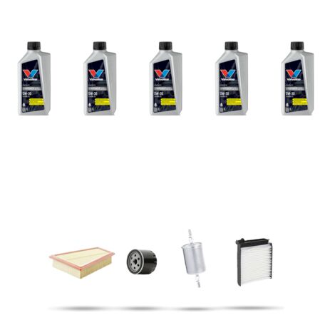 Kit tagliando 3 FILTRI e 5L OLIO compatibile con Dacia Duster 1.6 16v 77kw dal 2010