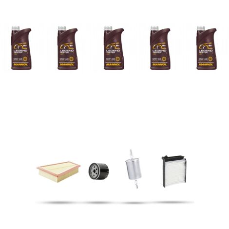 Kit tagliando 3 FILTRI e 5L OLIO compatibile con Dacia Duster 1.6 16v LPG 77kw dal 2011