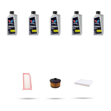 Kit tagliando 3 FILTRI e 5L OLIO compatibile con Dacia Lodgy 1.2 Tce 85kw dal 2012