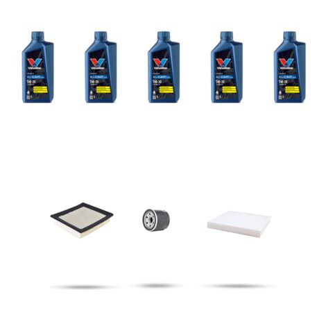 Kit tagliando 3 FILTRI e 5L OLIO compatibile con Dodge Caliber 2.4 16v 125kw dal 2006