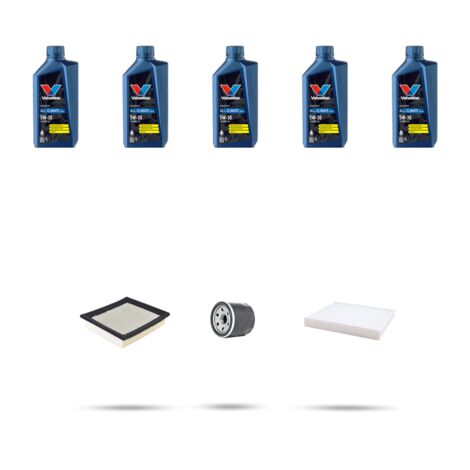 Kit tagliando 3 FILTRI e 5L OLIO compatibile con Dodge Journey 2.4 125kw dal 2008