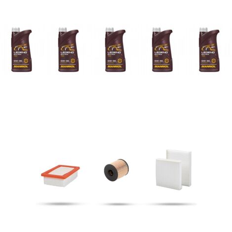Kit tagliando 3 FILTRI e 5L OLIO compatibile con Ds3 1.6 16v 152kw dal 2010