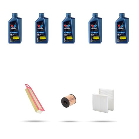 Kit tagliando 3 FILTRI e 5L OLIO compatibile con Ds3 1.6 16v 88kw dal 2015