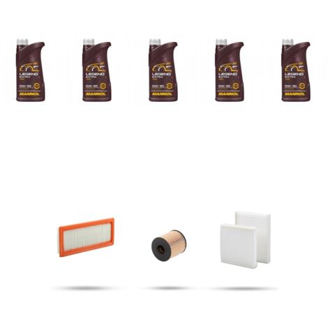 Kit tagliando 3 FILTRI e 5L OLIO compatibile con Ds3 1.6 THP 121kw dal 2014