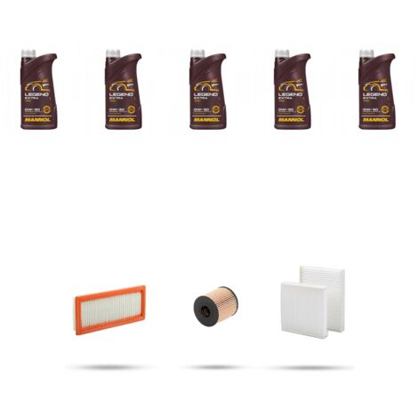 Kit tagliando 3 FILTRI e 5L OLIO compatibile con Ds3 1.6 THP 16V 110kw dal 2015