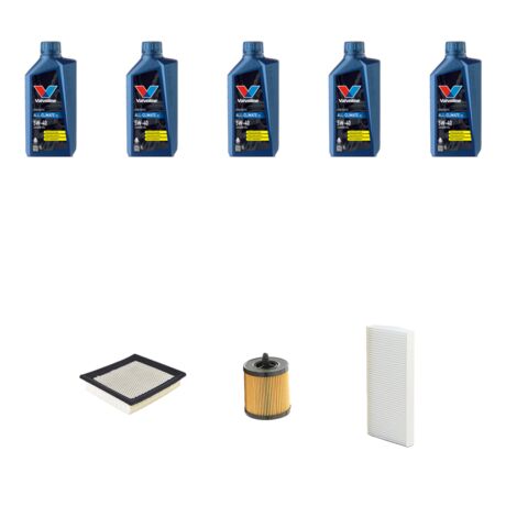 Kit tagliando 3 FILTRI e 5L OLIO compatibile con Fiat Croma II 2.2 16v 108kw dal 2005