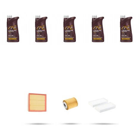 Kit tagliando 3 FILTRI e 5L OLIO compatibile con Fiat Scudo III 1.5 Multijet 75kw dal 2022