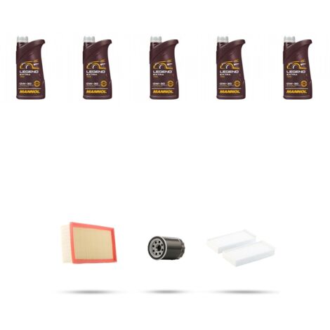 Kit tagliando 3 FILTRI e 5L OLIO compatibile con Fiat Scudo III 2.0 Multijet 130kw dal 2022