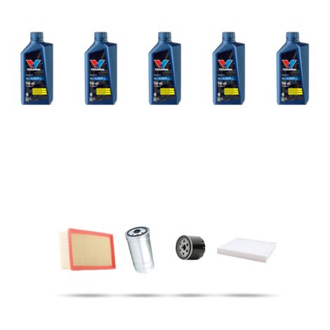 Kit tagliando 3 FILTRI e 5L OLIO compatibile con Fiat Stilo 1.9 JTD 85kw dal 2001 al 2008