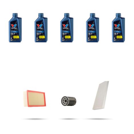 Kit tagliando 3 FILTRI e 5L OLIO compatibile con Fiat Ulysse II 2.0 16v 100kw dal 2006 al 2011