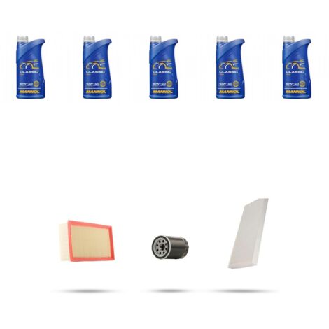 Kit tagliando 3 FILTRI e 5L OLIO compatibile con Fiat Ulysse II 3.0 6v 150kw dal 2002 al 2011