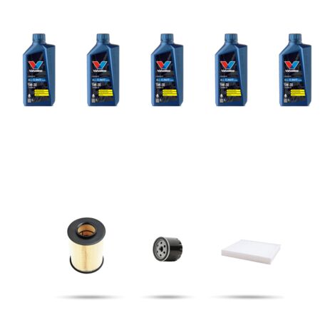 Kit tagliando 3 FILTRI e 5L OLIO compatibile con Ford C-Max II 1.6 92kw dal 2010