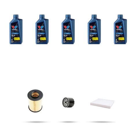 Kit tagliando 3 FILTRI e 5L OLIO compatibile con Ford C-Max II 1.6 EcoBoost 110kw dal 2010