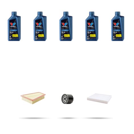 Kit tagliando 3 FILTRI e 5L OLIO compatibile con Ford Fiesta VI 1.6 ST200 147kw dal 2016