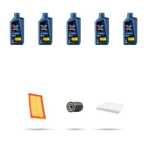 Kit tagliando 3 FILTRI e 5L OLIO compatibile con Ford Focus C-Max 1.8 16V 92kw dal 2004