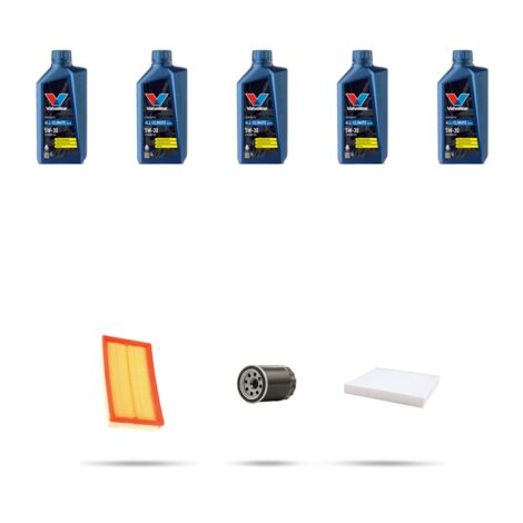 Kit tagliando 3 FILTRI e 5L OLIO compatibile con Ford Focus C-Max 1.8 88kw dal 2003