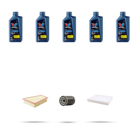 Kit tagliando 3 FILTRI e 5L OLIO compatibile con Ford Galaxy II 2.0 107kw dal 2006