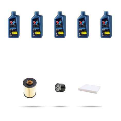Kit tagliando 3 FILTRI e 5L OLIO compatibile con Ford Kuga II 1.5 EcoBoost 110kw dal 2014