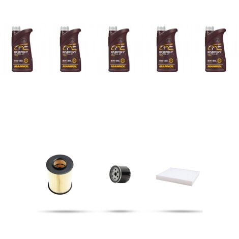 Kit tagliando 3 FILTRI e 5L OLIO compatibile con Ford Kuga II 1.5 EcoBoost 129kw dal 2018