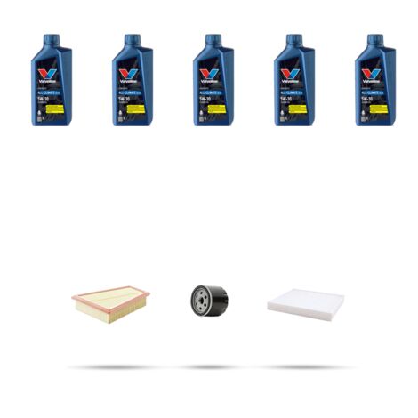 Kit tagliando 3 FILTRI e 5L OLIO compatibile con Ford Mondeo IV 1.6 ecoBoost 118kw dal 2010