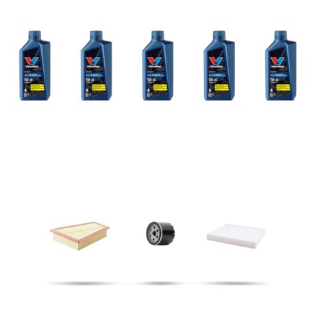 Kit tagliando 3 FILTRI e 5L OLIO compatibile con Ford Mondeo IV 1.6 Ti-VCT 92kw dal 2007