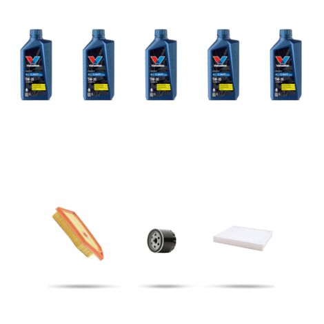 Kit tagliando 3 FILTRI e 5L OLIO compatibile con Ford Puma II 1.0 Ecoboost mHEV 114kw dal 2019