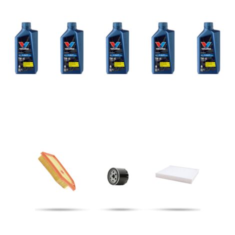Kit tagliando 3 FILTRI e 5L OLIO compatibile con Ford Puma II 1.0 Ecoboost mHEV 92kw dal 2019