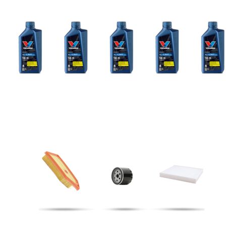 Kit tagliando 3 FILTRI e 5L OLIO compatibile con Ford Puma II 1.0 Flexifuel 92kw dal 2021