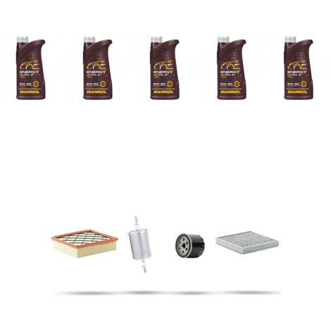 Kit tagliando 3 FILTRI e 5L OLIO compatibile con Ford S-Max II 1.5 EcoBoost 118kw dal 2015