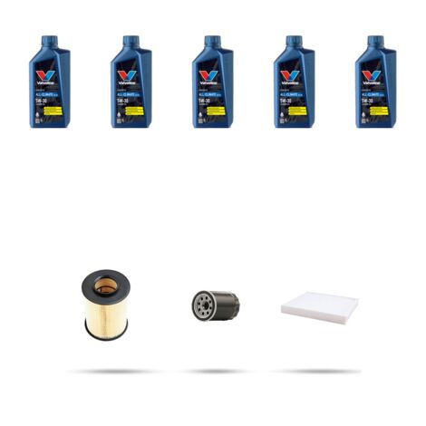 Kit tagliando 3 FILTRI e 5L OLIO compatibile con Ford Tourneo Connect II 1.0 EcoBoost 74kw dal 2013